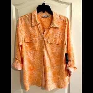 Ladies’s Medium BNWT Kim Rogers Peach Blouse